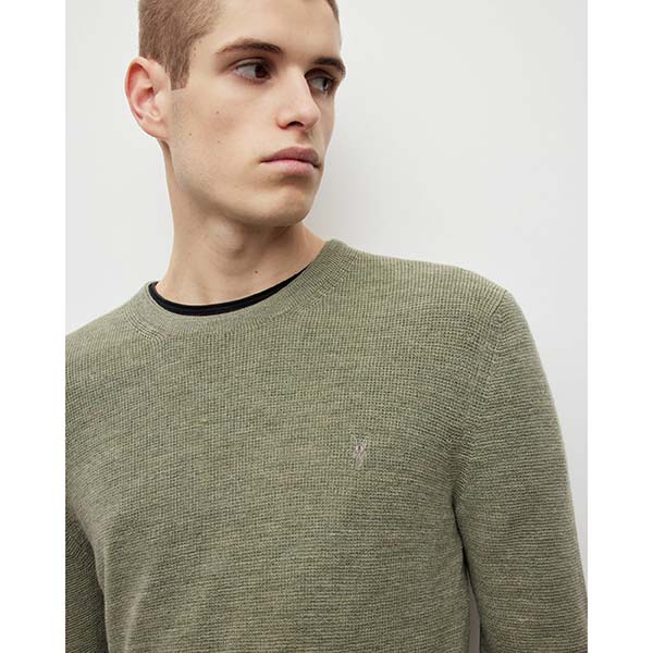 Allsaints Australia Mens Ivar Merino Crew Sweater Green AU32-205